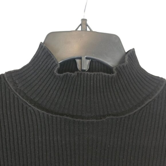 Womens Dark Academia Y2K Workwear Mockneck Sweater Top Black & Other Stories XS - Picture 5 of 11